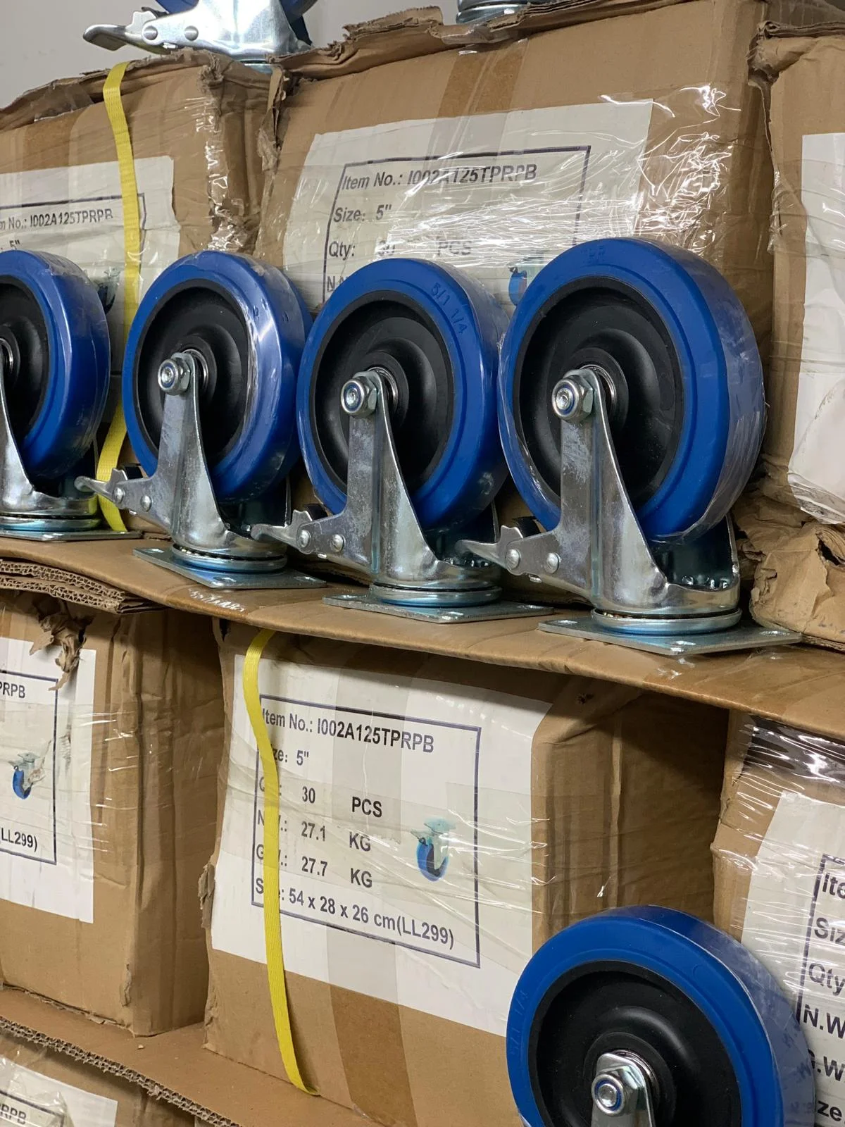 Steelton 4" Poly Casters - 2 with Brakes - 4/Set - image 2