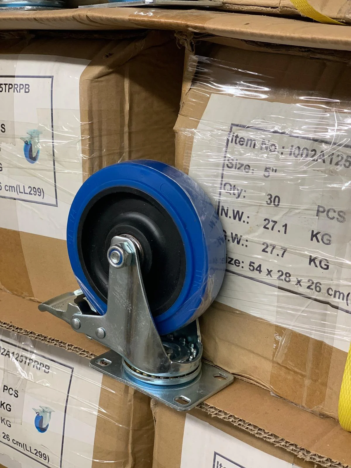 Steelton 4" Poly Casters - 2 with Brakes - 4/Set - image 3