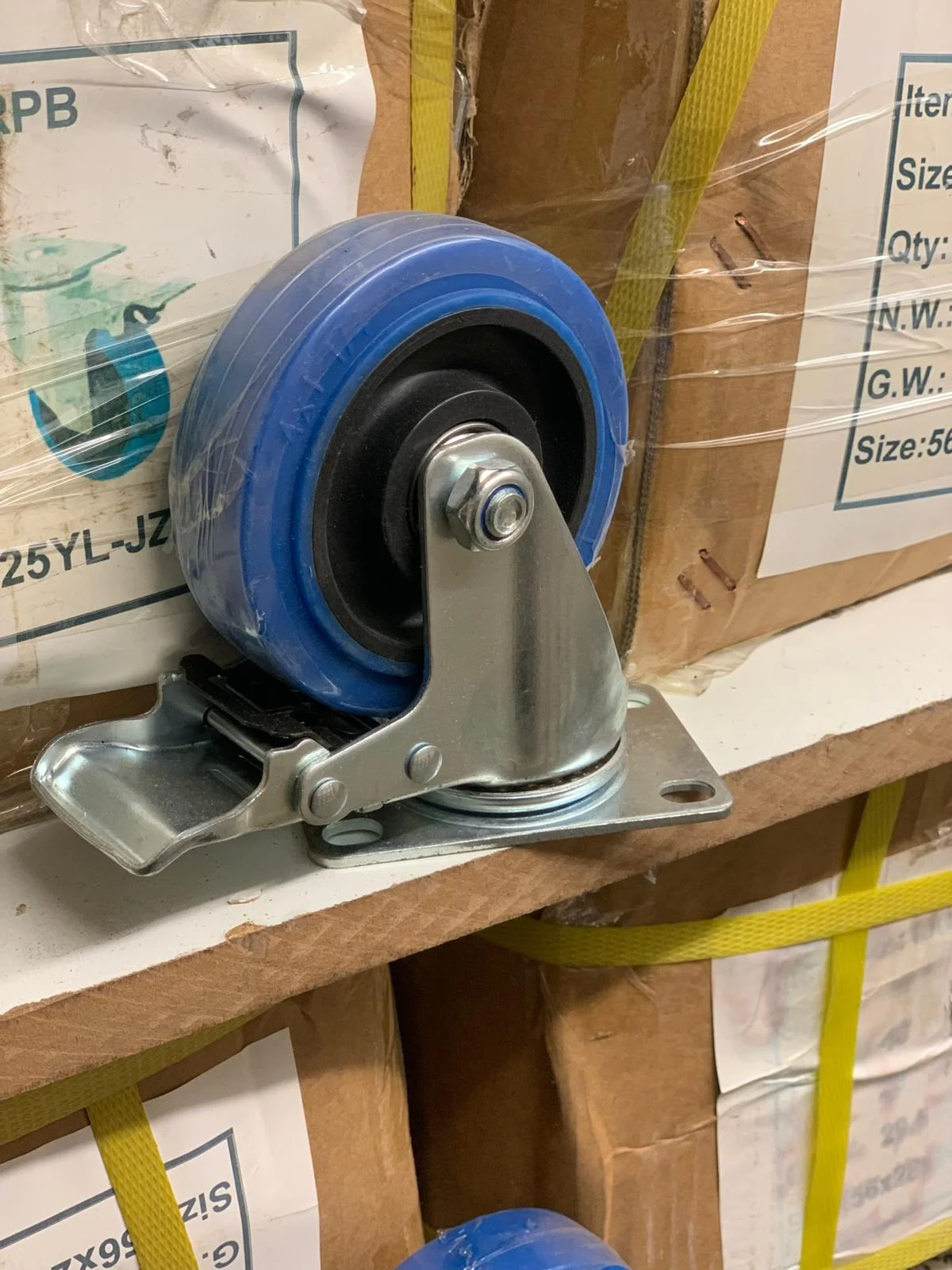Steelton 4" Poly Casters - 2 with Brakes - 4/Set - image 4